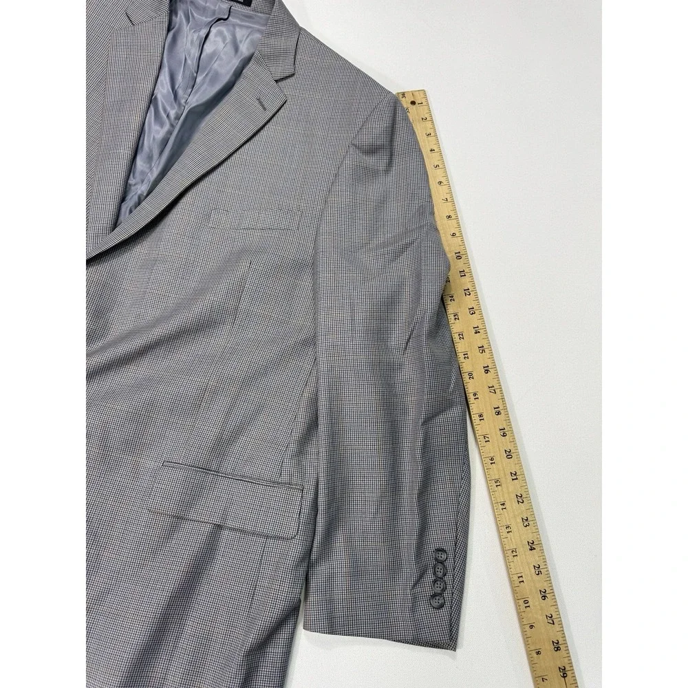 Pronto Uomo Platinum Mens Blazer 54R Wool Sport Coat Houndstooth Executive Fit
